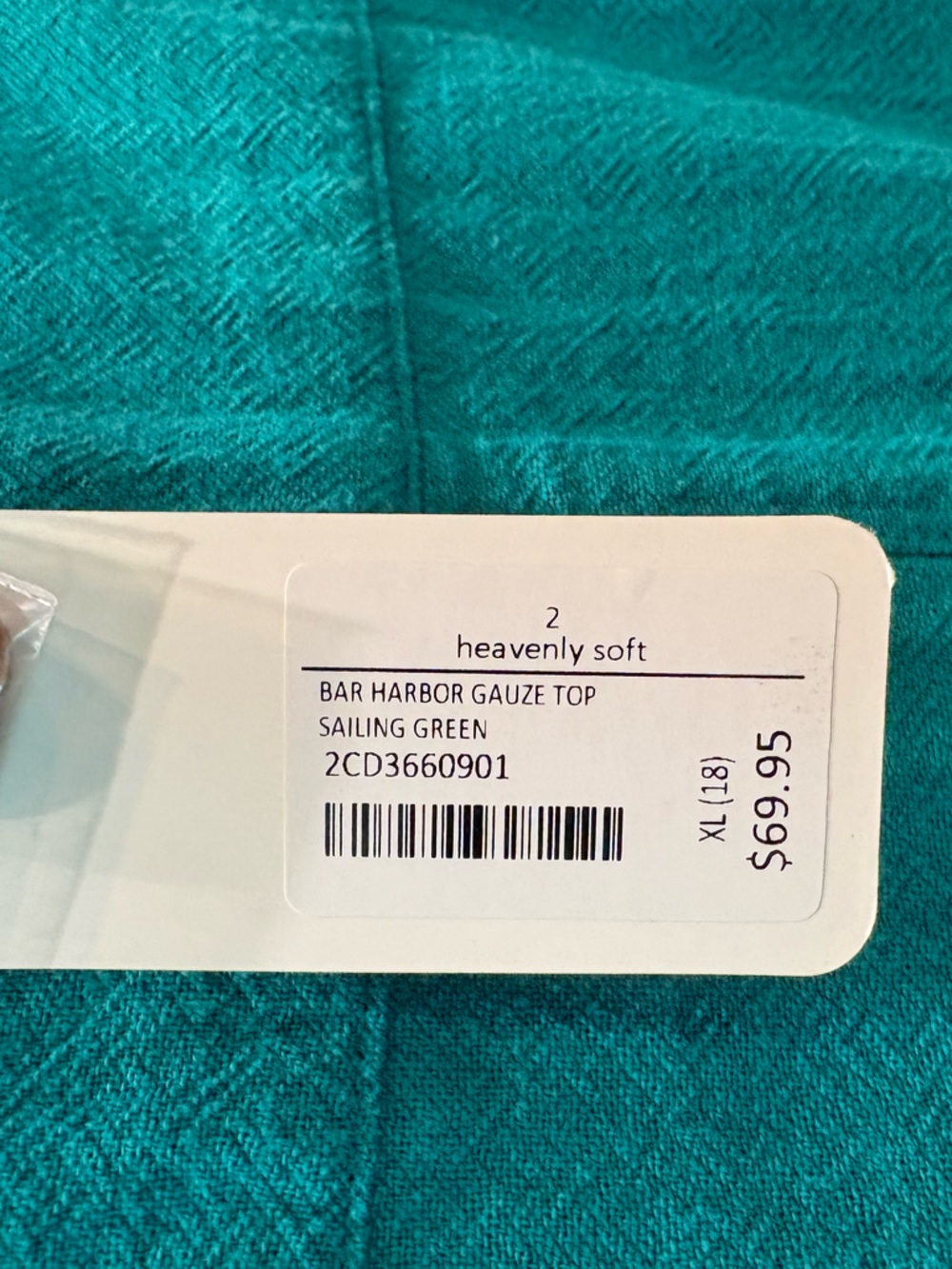 NWT Soft Surroundings Cotton Bar Harbor Gauze Top, XL - Picture 6 of 12